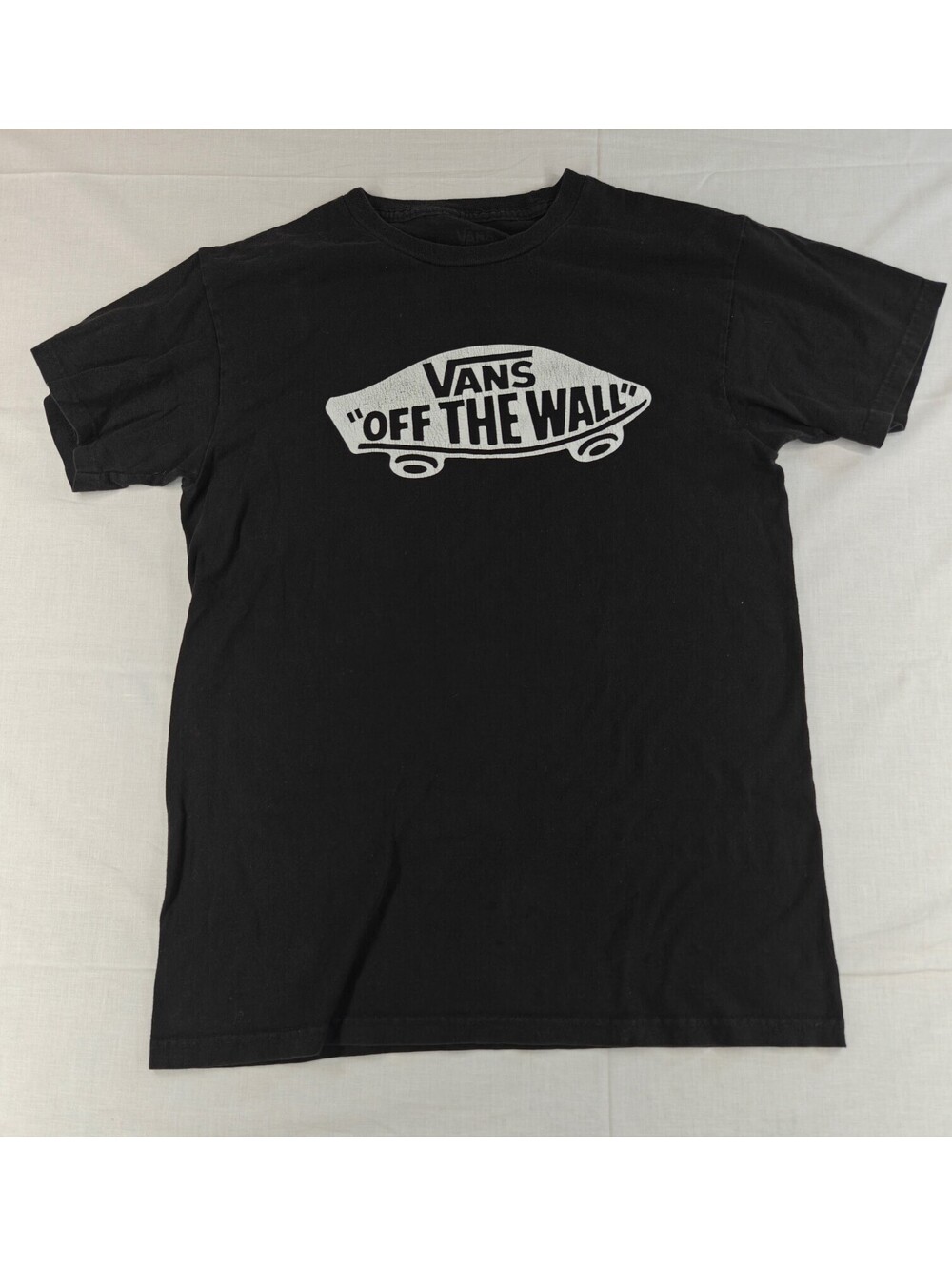 Vans Off The Wall Black Logo Graphic T-Shirt Men’s Small Skate Tee